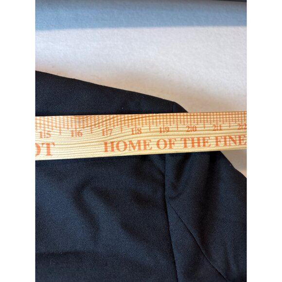 Oscar Dela Renta  Mens Tuxedo Jacket Double Breasted Black Polyester Blend - Picture 14 of 16